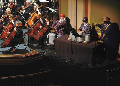 A photo of Fanfare for the Family Farm in performance