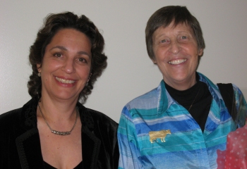 A photo of Gwyneth Walker with Iris Levine