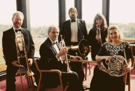 A photo of the Iowa Brass Quintet